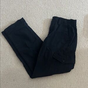 American Eagle Outfitters Black Straight-Leg Cargo Pants